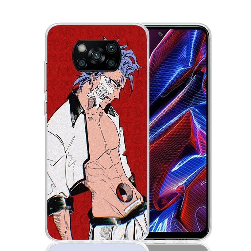 Bleach Grimmjow Case Phone Cover for Xiaomi Redmi Note 10 9 9S 8 8T 7 5 Pro Mi 12T 11T 10T 9T 12 11 Lite A3 A2 Trend Fundas Mi 1