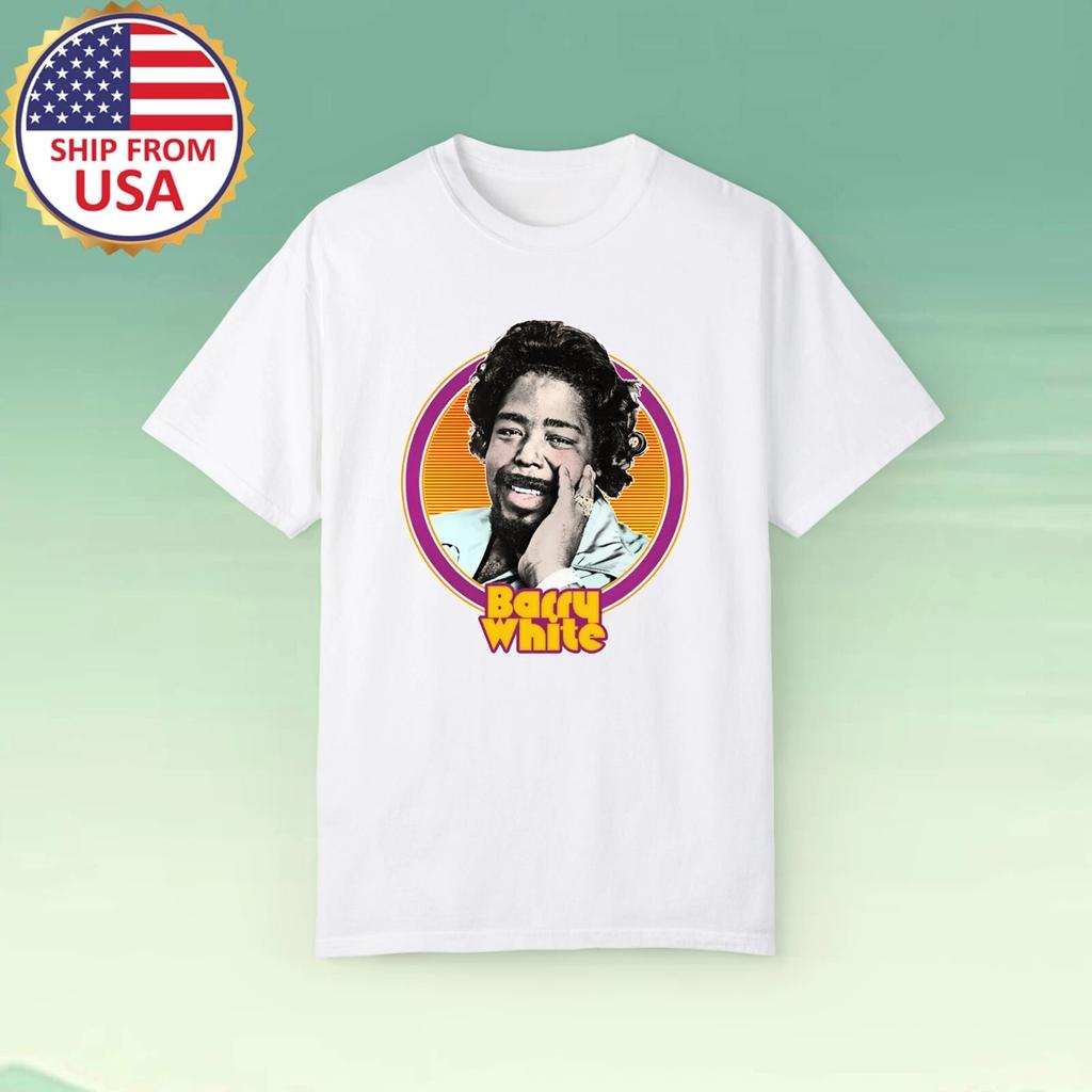 Мужская белая футболка Barry White Размеры S-5XL
