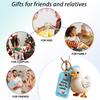 Emotional Support Bag Charm Positive Plush Animal Pendant Cat Dog Keychain Charm with Embroidered Message for Backpack Purse