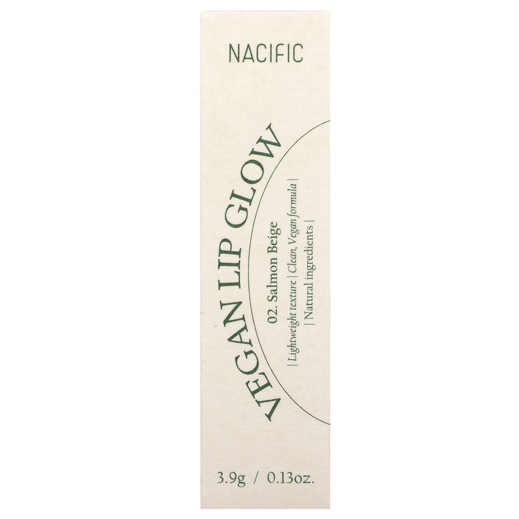 NACIFIC Веганский блеск для губ, 02 Salmon Beige, 3,9 г (0,13 унции)