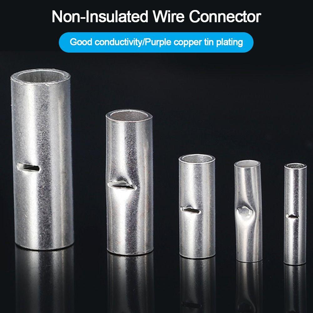 Чистые медные наконечники для электрических кабелей, неизолированные обжимные клеммы для проводов