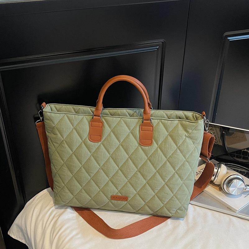 Новая бриллиантовая повседневная хлопковая сумка модная сумочка для поездок универсальная хлопковая стеганая сумка через плечо большой вместимости сумка-мессенджер женская