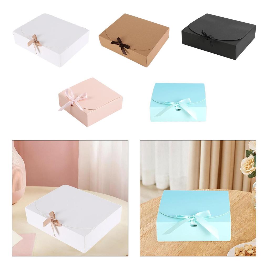 Gift Box with Lid Rectangle Paper Gift Box Gift Wrapping Box Bridesmaid Proposal Box Treat Box for Birthday Party Baby Shower