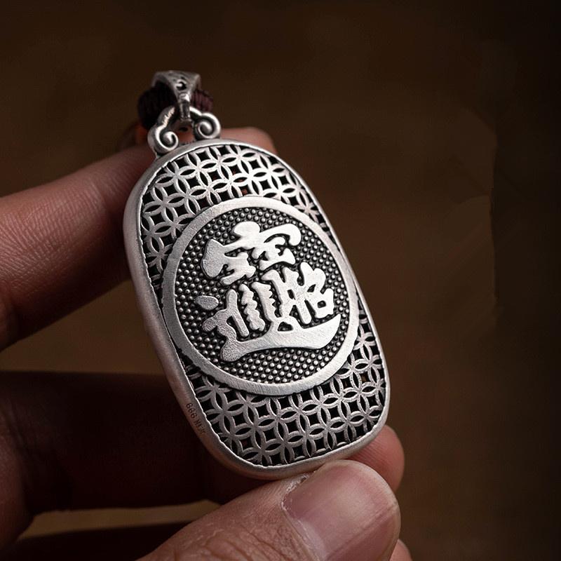 Подвеска «Богатство» для мужчин и женщин, ювелирные изделия, высококачественное серебряное ожерелье 925 пробы, мужская и женская личность, творческий подарок другу