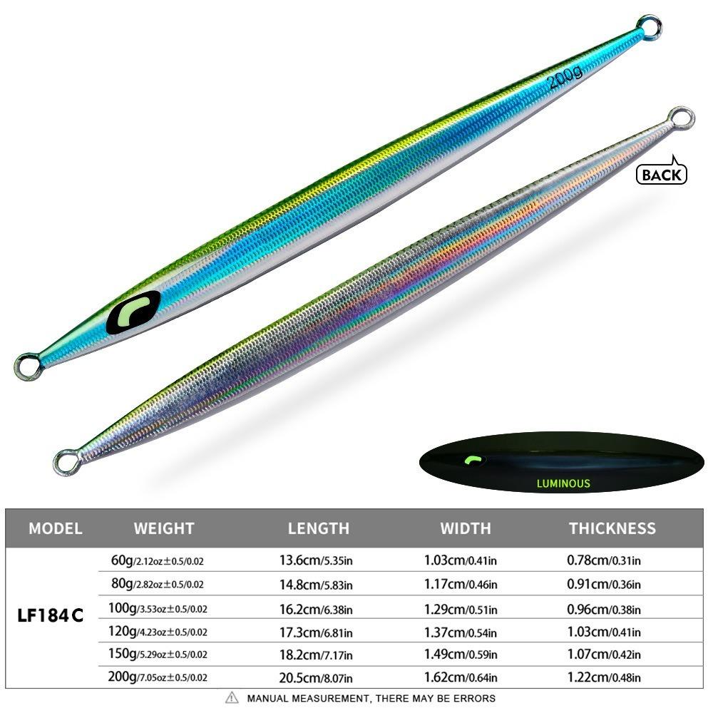 80g Fast Sinking Hard Bait 120g Jigging Fishing Lures Metal Jigging Lures Seawater Fishing