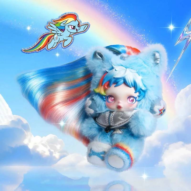 Плюшевая игрушка Skullpanda X My Little Pony, слепой бокс, из мягкого плюшевого материала, для детей и коллекционеров