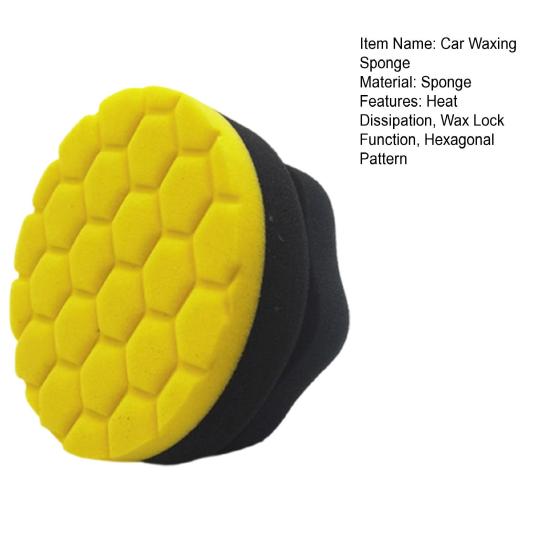 Car Waxing Sponge Hexagonal Pattern Design Efficient Heat Dissipation Car Wax Applicator Car Care Waxing Tool