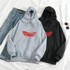 Red Whale Heart Hoodie Unisex Loose Fit Couple Sweatshirt Star Fans Streetwear