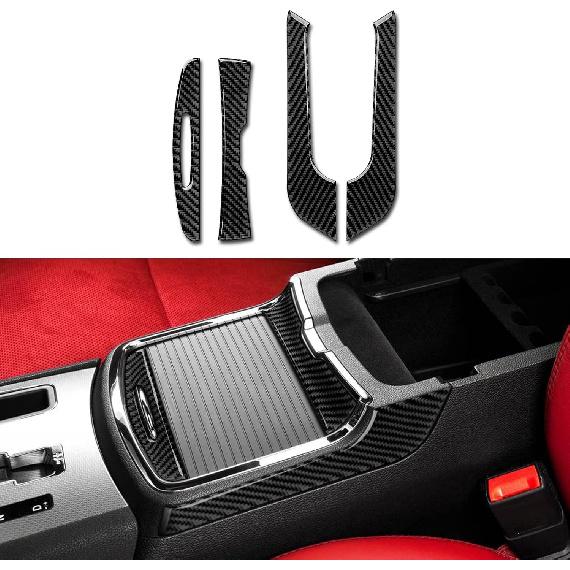 Car Gear Shift Panel Cover Decals for 2011 2012 2013 2014 Dodge Charger Accessories Carbon Fiber Interior Stickers
