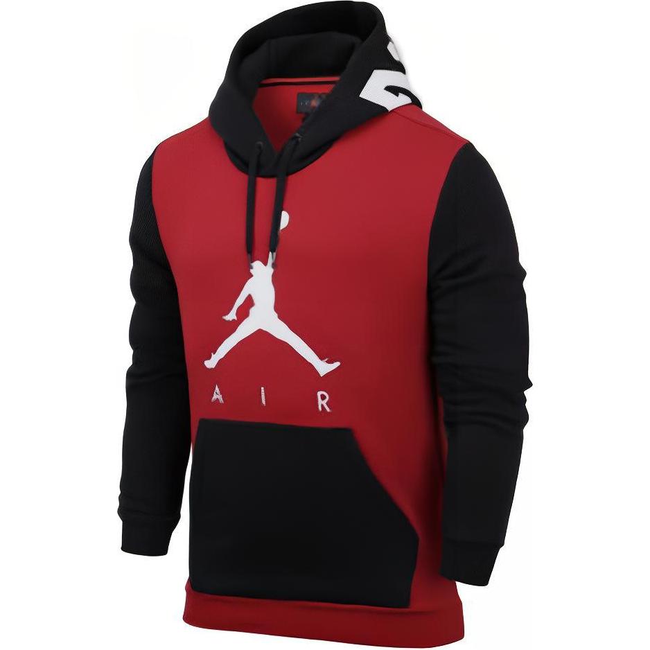 Мужская толстовка с капюшоном Air Jordan с цветными блоками и логотипом, красная CK1349-687