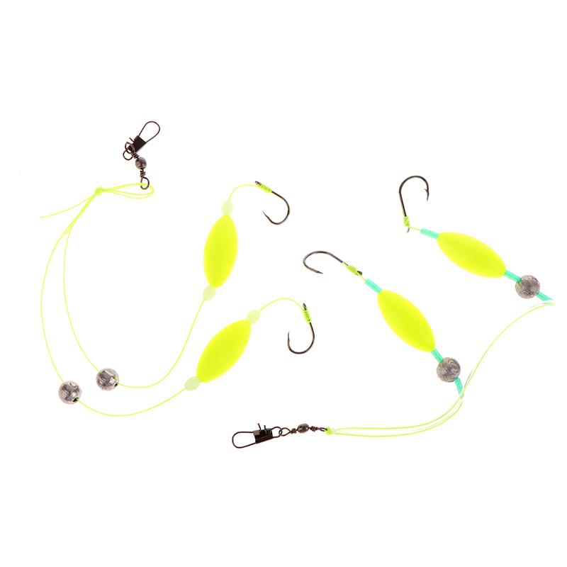 1Pc 2 Hooks Reverse Bottom Rig Flip The Fishing Hair Rigs Hook Iseni Fishing Hook Ready-To-Use Size3#-11# Carp Rigs Fishing Lure