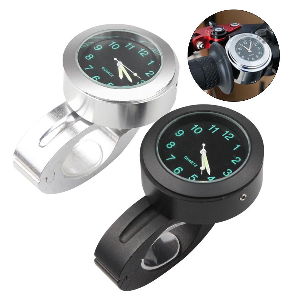 7/8" Universal Motorcycle Handlebar Watch Bike Hand Grip Bar Mount Dial Clock Waterproof For Scooter Bicycle Motor