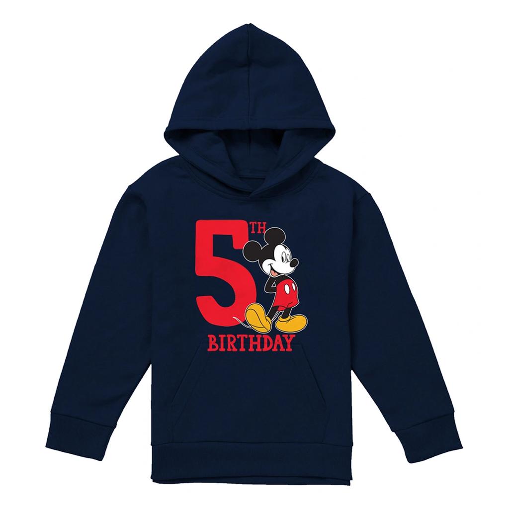 Disney Childrens/Kids Mickey Mouse Shirt 5th Birthday Hoodie