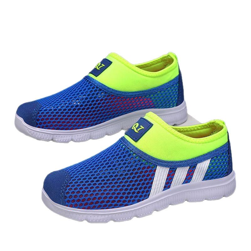 Children's slip-on shoes, elementary school student shoes, single-sole athletic shoes, summer hollow-out athletic shoes, breathable running shoes