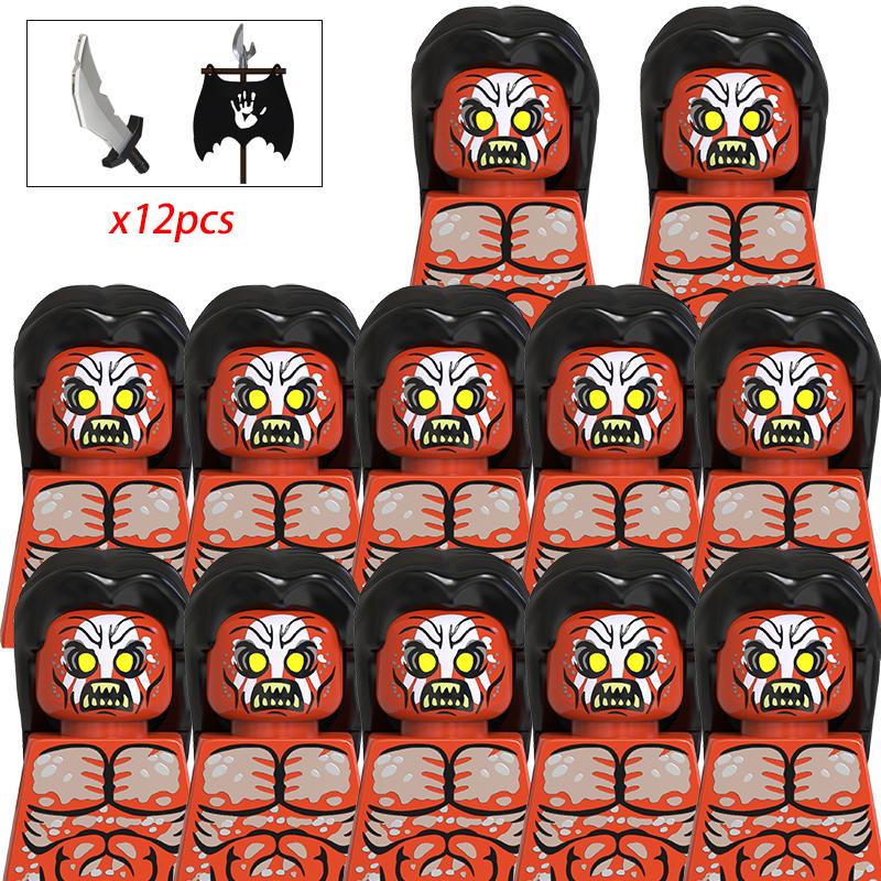 Средневековый лотр Фигурки Орк Солдаты Разбойник Варгр Волк Слон Маунт Рыцари Строительные блоки Кирпичи Игрушки для детей Подарки