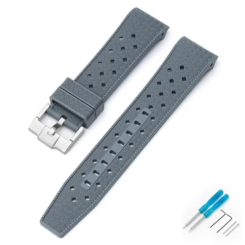 Резиновый силиконовый ремешок для Swatch X Blancpain для Fifty Fathoms Мужской Женский Изогнутый конец Водонепроницаемый Спортивный Пять Океанов Ремешок для часов 22 мм