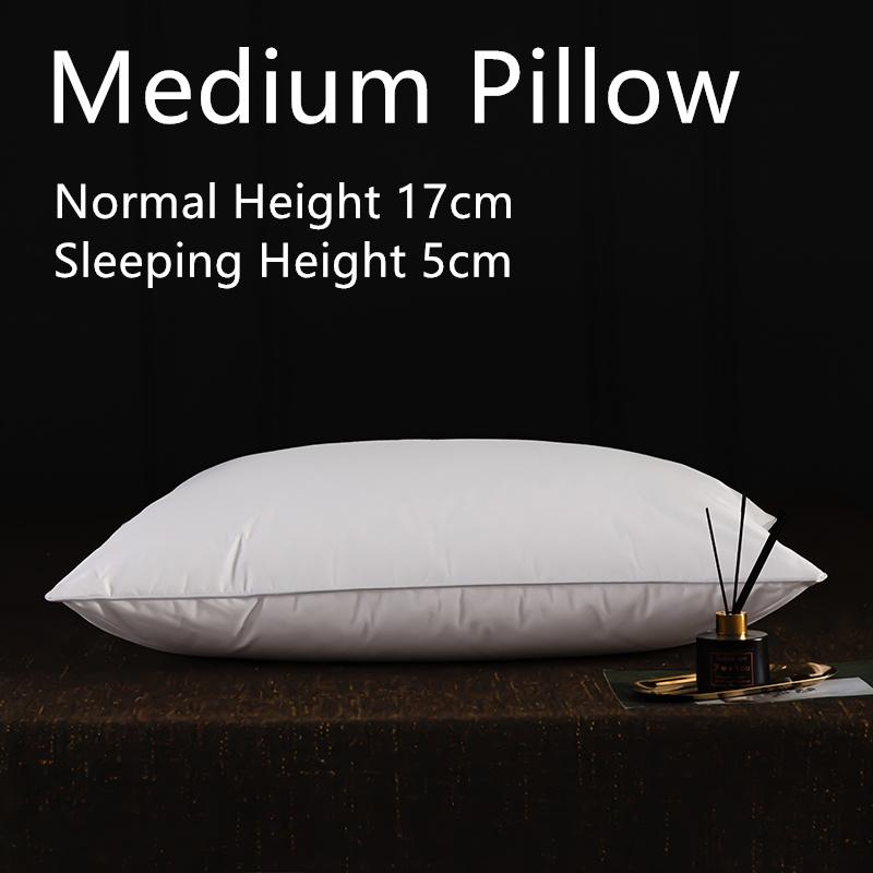 1шт гусиное перо и пух белые подушки вставки кровать сон 5 звезд отель коллекция подушки медленно отскакивают с 100% хлопковым чехлом