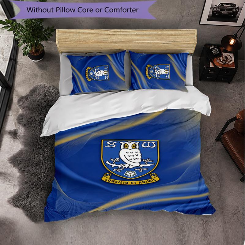 Sheffield Wednesday Themed Bedding 3Pcs Duvet Cover Set Decorative Bed Linen For Teen Room Home Decoration