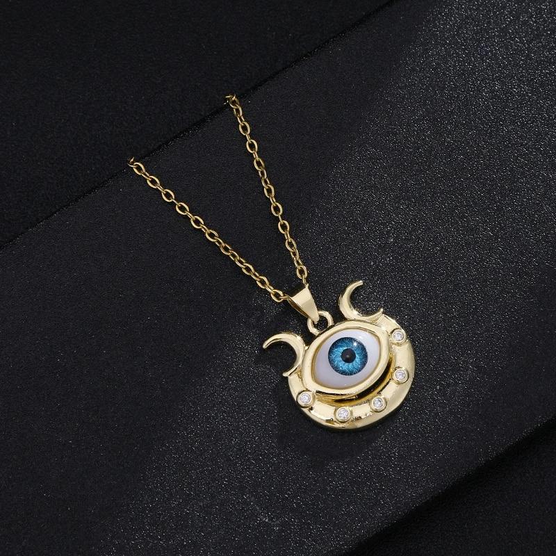 Модное турецкое ожерелье Lucky Evil Eye, женское 8 стилей, голубые глаза, женский шарм, модное эмалированное ожерелье в форме сердца в форме пальмы, ювелирные изделия