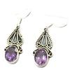 Les Trésors De Lily [P3771] - Amethyst 'Heaven' Silver Earrings - 22x10 Mm