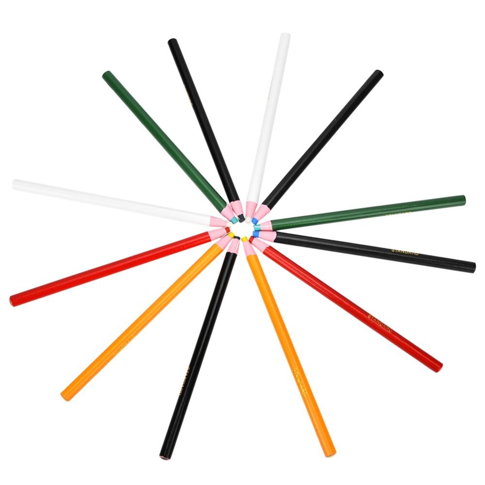 12pcs Peel-Off Sewing Crayons Non-Sharpening Erasable Pen Durable Fabric Marking Pencil For Sewing