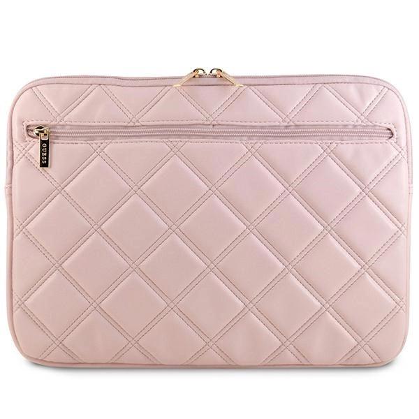 Guess Quilted 4G Cover For A 14" Laptop - Pink