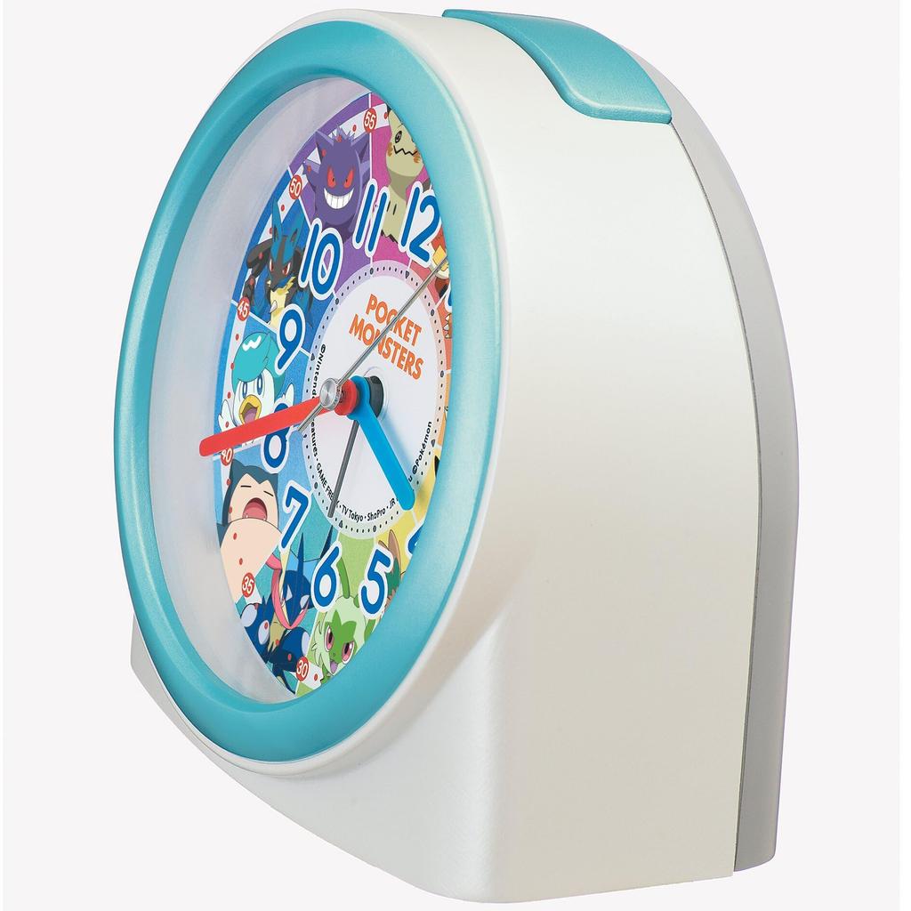 Seiko Clock Alarm Table Quartz Character 125 x 125 x 73 CQ426W Clock, Clock, Clock, Design, Pokémon, White, mm,