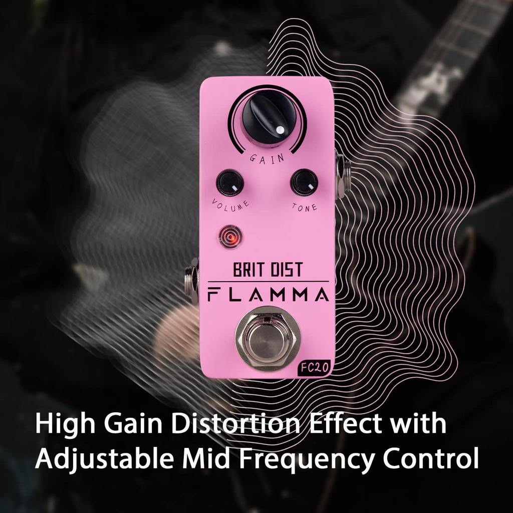 FLAMMA FC20 Pink Distortion Guitar Pedal