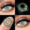 FUNSACHY 1 пара мягких линз Comfort Health Blue Contacts Yearly Fashion Beauty Eye Color Eye Makeup Pupils High Quality Contacts