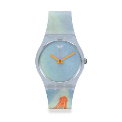 Swatch ЭЙФЕЛЕВА БАШНЯ, РОБЕР ДЕЛОНЕ Gent GZ357 Синие Наручные часы