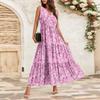 Women's Flowing Dresses Women's Summer Dresses Casual Sleeveless Long Dresses Cute Floral Long Dresses