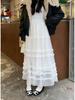 Elegant Korean Style Lace and Gauze Puffy Skirt - 2026 Early Spring/Autumn Collection