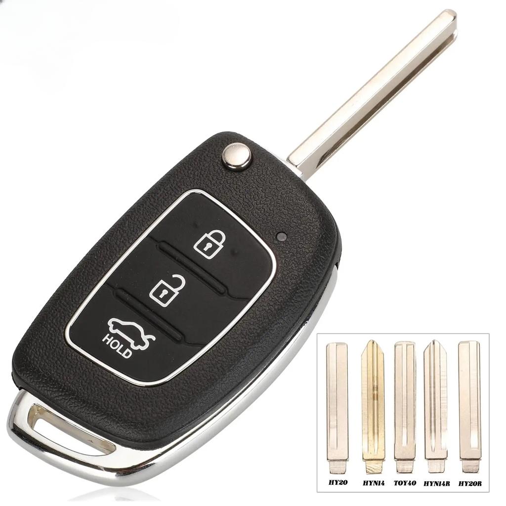 3/4B выкидной дистанционный ключ-корпус для Hyundai HB20 Santa Fe I20/30/45 IX35/45 Mistra Accent I40 Solaris Elantra Verna Anahtar