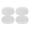2pcs Swimming Earplug Storage Box Buckle Closure Breathable Holes Earplugs Carry Case Transparent