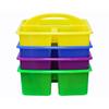 6Pcs/Set 3 Compartments Stationary Storage Basket with Handles Divided Basket Bin  For Paint Brushes