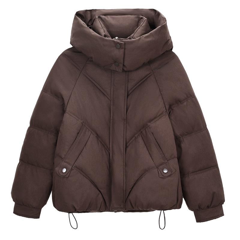 New cotton-padded clothes for women's winter thickened cotton-padded jackets, short bread clothes, winter clothes, large-size hooded cotton-padded