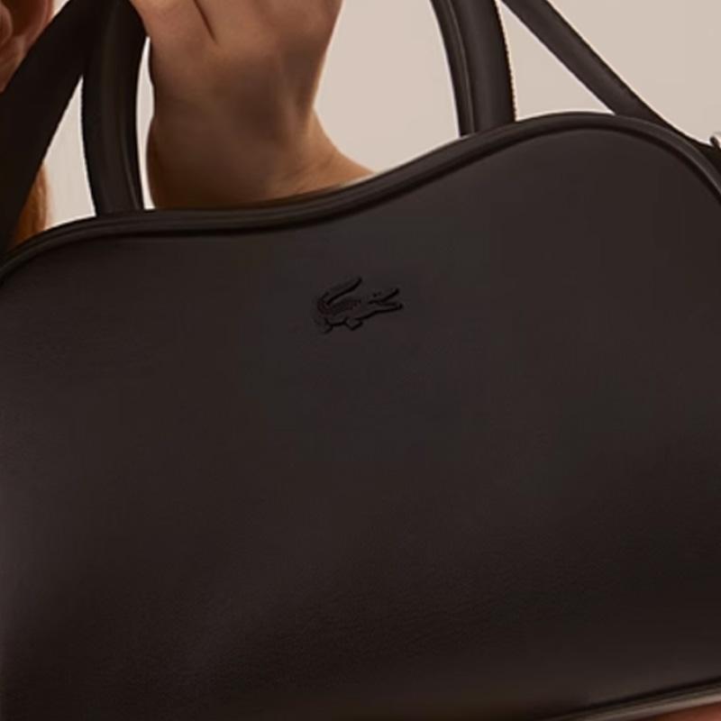 Lacoste Модная минималистичная сумка-тоут через плечо из смешанных материалов, средняя, женская, черная NF4467FO-000