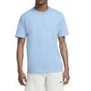 Nike T Shirts Men's Blue Crew Neck Moderate Straight Fit (Unisex) T-Shirts DB3194 496