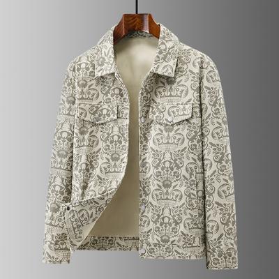 Новая стильная вельветовая мужская куртка с горячей штамповкой, модные топы для мужчин высокого класса