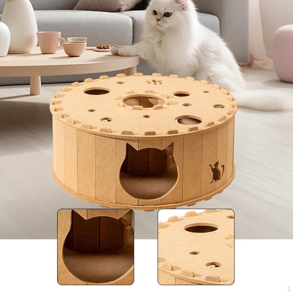 Pet Cat Tunnel Bed Activity Center Comfortable Warm Kitten Tube Nest for Bunny Small Medium