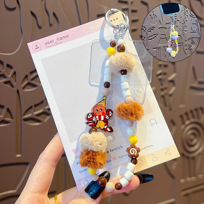 Handmade DIY Stars, Cute Dolls, Beaded Mobile Phone Chain Pendant, Car Keychain, Doll Pendant Accessories.