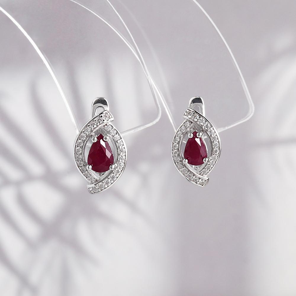 Серьги из стерлингового серебра 925 пробы с натуральным темным лонгридо грушевидной формы 4*6 мм, наполненным рубином, изысканные ювелирные изделия для женщин, подарок на годовщину и день рождения