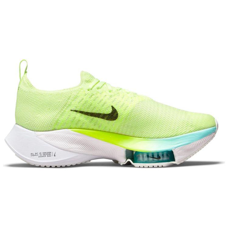 Nike Женские кроссовки Air Zoom Tempo NEXT% Flyknit Fast Pack желтые Barely-Volt Volt CI9924-700