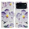For iPhone 17 Pro Case Pattern Printing Wallet Stand Flip Leather Phone Cover with Strap
