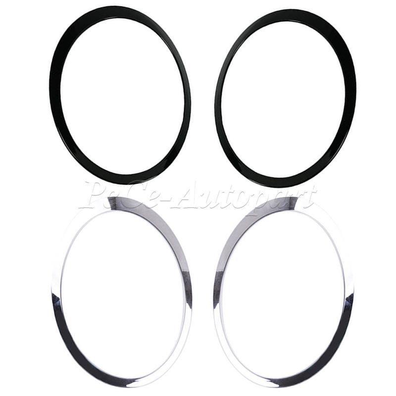 For Mini For Cooper F55 F56 F57 2014-2021 Gloss Black/Silver Plated Headlight Ring Bezel Trim Surround Cover 51137300631