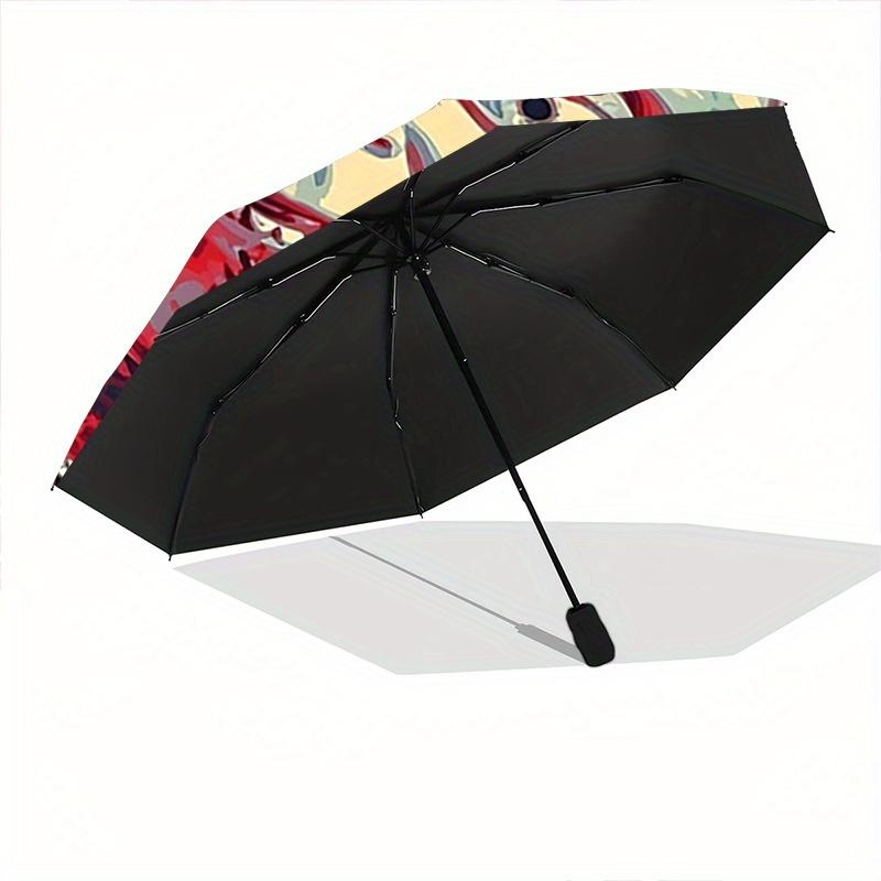 1pc Chucky Pattern Automatic Umbrella, 8 Iron Frames,Suitable for Office, Travel and Outdoor Adventure.Y015