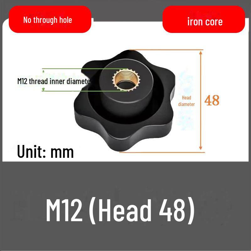 Ручной винт с гайкой и головкой в виде сливы для сквозных/глухих отверстий, размеры M4-M12