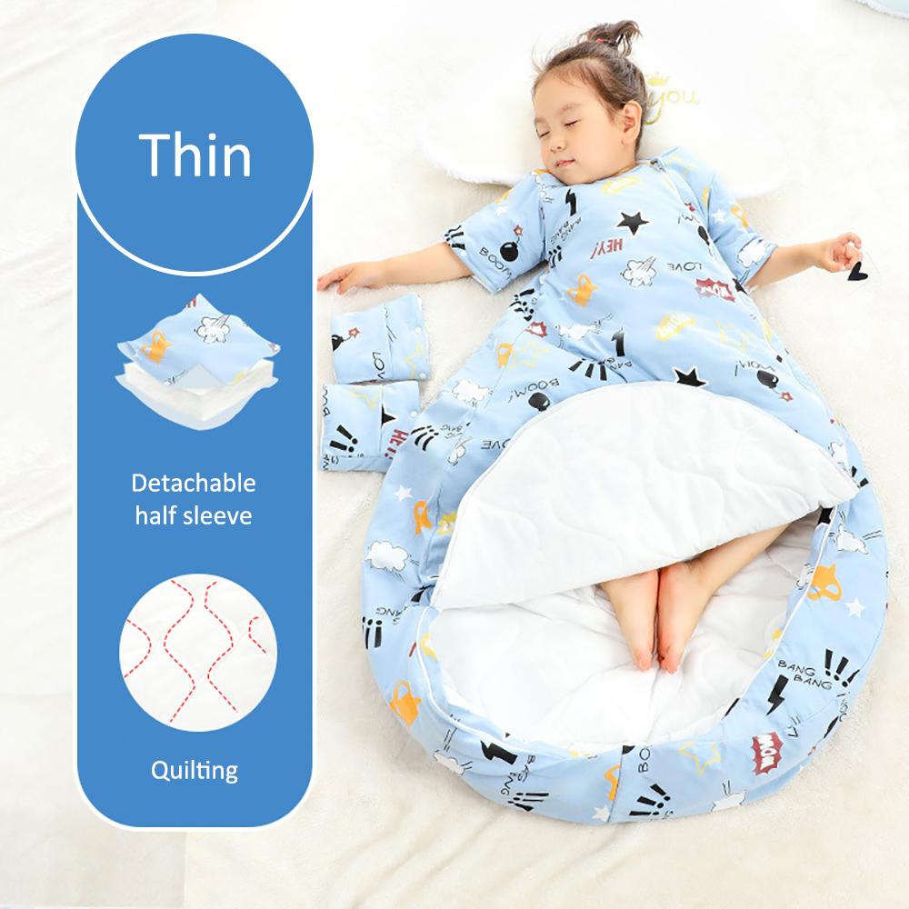 Sleeping Bag For Children 2.5Tog Baby Sleeping Bag Winter Thick Detachable Sleeves Anti-Kick Blanket Infant Quilt Sleepwear