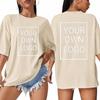 Custom Couple Summer Tshirts Loose Fit Casual Short Sleeve Cotton Soft Clothing Personalized Pattern Allmatch Team Workwear