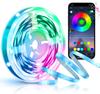 IKERY LED Tape Light USB RGB Smartphone App Control Dimmable Color Adjustable Music Linked Timer Mode Indirect Lighting Stylish LED Tape Game Room